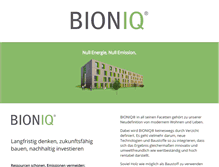 Tablet Screenshot of bioniq.eu